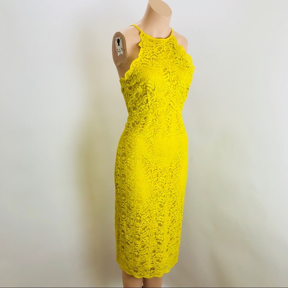 zara yellow lace dress
